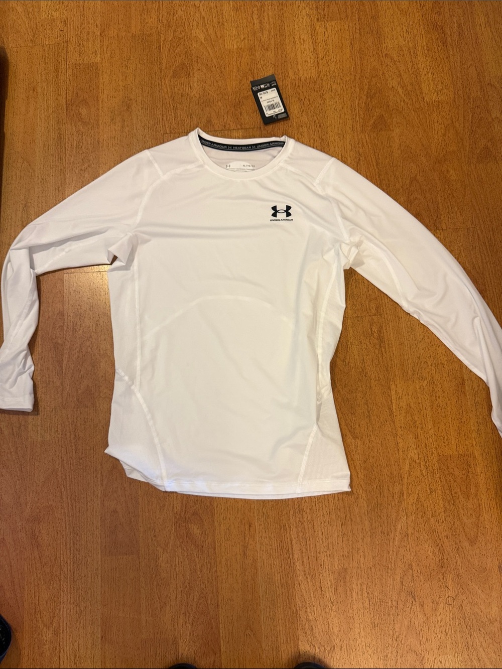 Under Armour White Long Sleeve Crew Neck Performance Top XL
